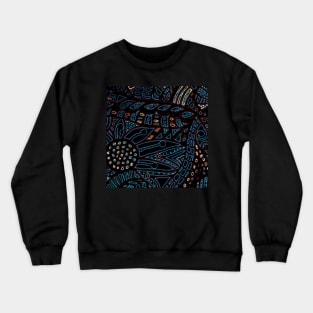 Dark swirl print, modern mosaic Crewneck Sweatshirt